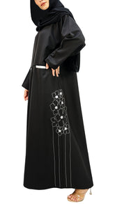Elegant Embroidered Abaya